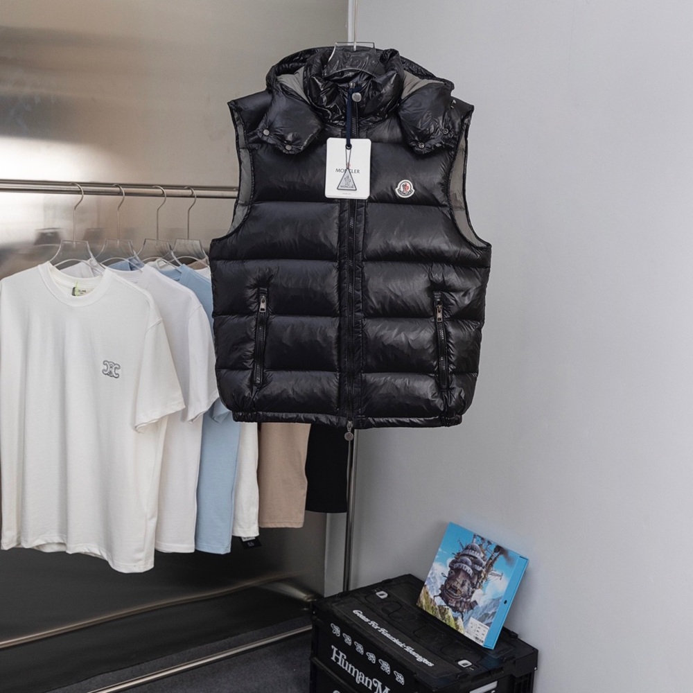 Moncler Black Puffer Vest